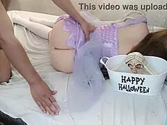 sexy witch cosplay hijastra tetona takes monster cock deep in her tight ass for first anal