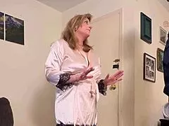 Stepmommy catches you with the policeman now watch her suck that cock in cuckold pov 😈👮