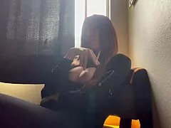 Italian milf Artemisia Love's big tits smoke fetish session tempts your deepest urges