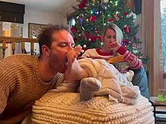 Santa's hooked on wrinkled feet and toes! Lick suck kiss my fetish Christmas treat