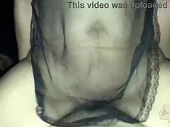 Holy Fuck! Big Tits Milf Teases in Black See-Through