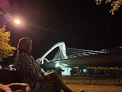 Exhibitionist Slams Big Tits Whore in Public Street Spot!