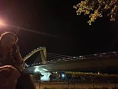 Exhibitionist Slams Big Tits Whore in Public Street Spot!