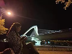 Exhibitionist Slams Big Tits Whore in Public Street Spot!