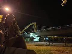 Exhibitionist Slams Big Tits Whore in Public Street Spot!