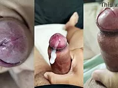 watch my best jerk off moments cumming with girlfriend humiliation cuckold nerd style!