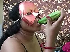 Indian housewife moans loud during amateur pussy fuck and masturbation