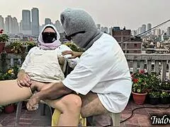 Stepsister Begs Balcony Touch Of Hairy Pussy For Outdoor Sex