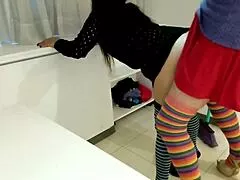 i pull off my skirt so boyfriend slams my juicy latina pussy hard 😈🍑💦