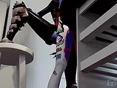 mature amateur milf bends over kitchen counter for monster cock pounding