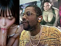 Tight Japanese teen milf sucks bbc for creamy facials on huge tits and shaved pussy