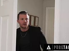 cuckold watches squirting wife christy love ride colleague's monster cock