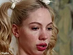 Flexi skinny babe feels ecstasy fucked as real doll