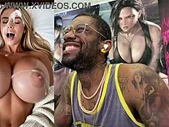 Punk Rock Blonde MILF's Tight Pussy and Huge Tits Drown in Massive Bukkake Cum Load