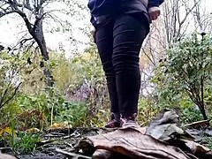 Mature Curvy Milf Squats and Pees in Homemade Video!