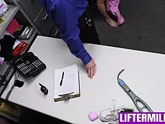 Barbie the lifter milf gets caught stealing then punished hard by security