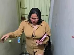 The strict latina boss punishes her late intern with intense doggystyle fucking and creampie orgasm