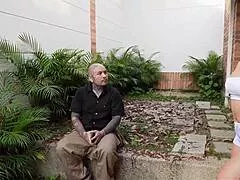 hot latina milf felipe skull bends over garden for huge cock doggystyle deepthroat cowgirl pounding