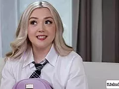 stepmom straps on and pounds her bitch stepdaughter till she screams in lesbian taboo ecstasy! 