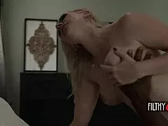 blonde housewife sydney paige rides thick black cock deep in milf pussy