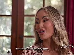 the young guy greets his brand new stepmom lady ready for taboo mother-in-law roleplay fucking