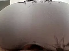 PERFECT FAT ASS RIPS LEGGINGS FOR REVERSE COWGIRL DICK RIDE POV!
