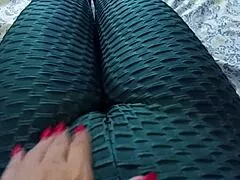 the latina milf shows off her huge curvy ass and fat natural tits in homemade video shaking wildly for the camera