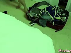 Cum eating asian cougar maxine x takes double cocks anal pussy pounding creampie