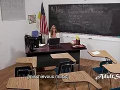 muscular teacher annie king caught masturbating gets deepthroat help from parent