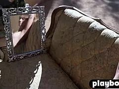 A sexy milf poses naturally, stripping clothes to reveal her amazing figure.