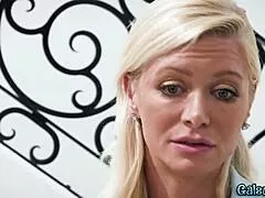 Young blonde mila monet reassures older serene siren their age gap doesnt matter as she licks shaved pussy then tribs clit
