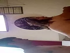 hot latina bent over doggystyle in motel chair