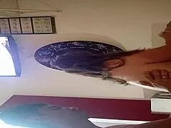 hot latina bent over doggystyle in motel chair