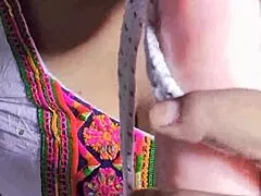 White Dress Indian Desi Stepmom Rams 9 Inch Dildo Deep in Pussy Hindi Dirty Talk