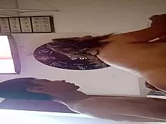 hot latina bent over doggystyle in motel chair