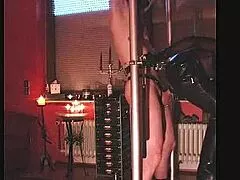 Rubbernurse Agnes whips and canes her latex slave patient in brutal hospital bdsm
