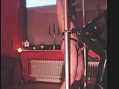 Rubbernurse Agnes whips and canes her latex slave patient in brutal hospital bdsm