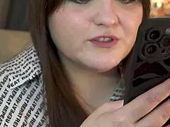 She ballgags him tight then straps on for a deep fuck while he mumbles