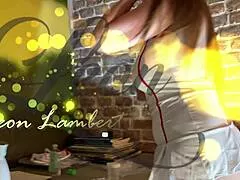 oiled nurse in short dress flashes huge tits ass and pussy to seduce patient