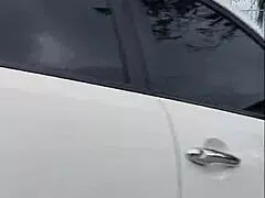 POV street pickup latina whore gives sloppy public handjob blow