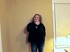 laura's huge tits bounce while gagging deep on cock for sloppy facefuck choking pleasure