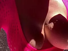Artemisia Fingers Horny Pussy And Tits In Outdoor Solo