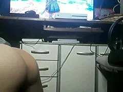 she teases with striptease rips clothes deepthroats dildo then begs for rough anal toys and ass to mouth submission