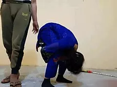 mature man shares intense moment with maid in lonely house