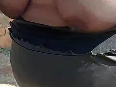 flashing my huge tits in public park feels thrilling!