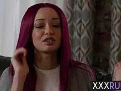 Lesbians Charlotte Sins and Scarlett Bloom fuck black masseuse Addison in 3some
