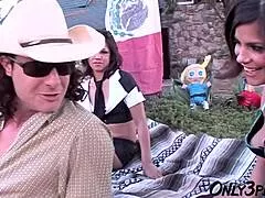 Join these mexican sluts for wild threesome gangbang double penetration party orgy.