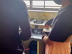 hey check out this indian bhabhi getting kitchen pounded by hubby