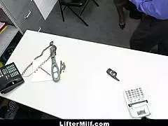 Busty milf brittany andrews punished hard for shoplifting in garage domination!