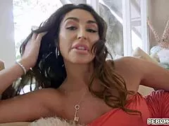 Lustful stepmom massages stepson before tasting his cock doggystyle